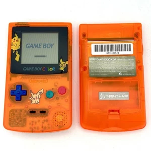 Gameboy Color Pokemon Special Pikachu Edition Nintendo System Console Orange - Picture 1 of 2