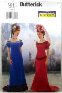 Vestido Eduardiano PATRÓN MANTEQUILLA 3011 SIN CORTAR TALLA: 12 14 16 - Imagen 1 de 2