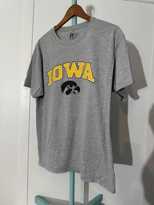 Russell Athletic - Iowa Hawkeyes - Men’s Medium Logo Tee - CFB - Gray -📸👀 - Picture 1 of 9