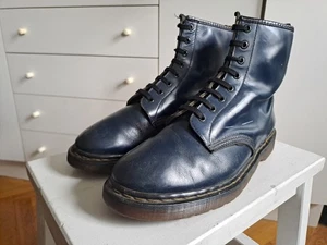 Vintage 90s Dr Martens 1460 AirWair UK11 US12 45 46 Made in England Navy Blue - Bild 1 von 21