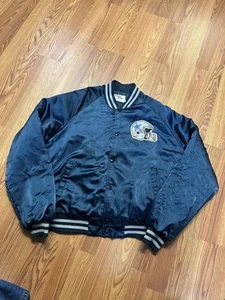Dallas Cowboys Vintage 90s Chalk line Satin Bomber Jacket XL - Picture 1 of 11