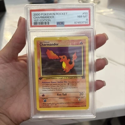 2000 Pokemon Rocket Charmander 1st Edition PSA 8 - Image 1 of 2