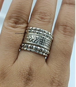 Set Of 5 Stacking Band Rings, 925 Sterling Silver Rings, 5 Days Rings,All Size - Picture 1 of 6
