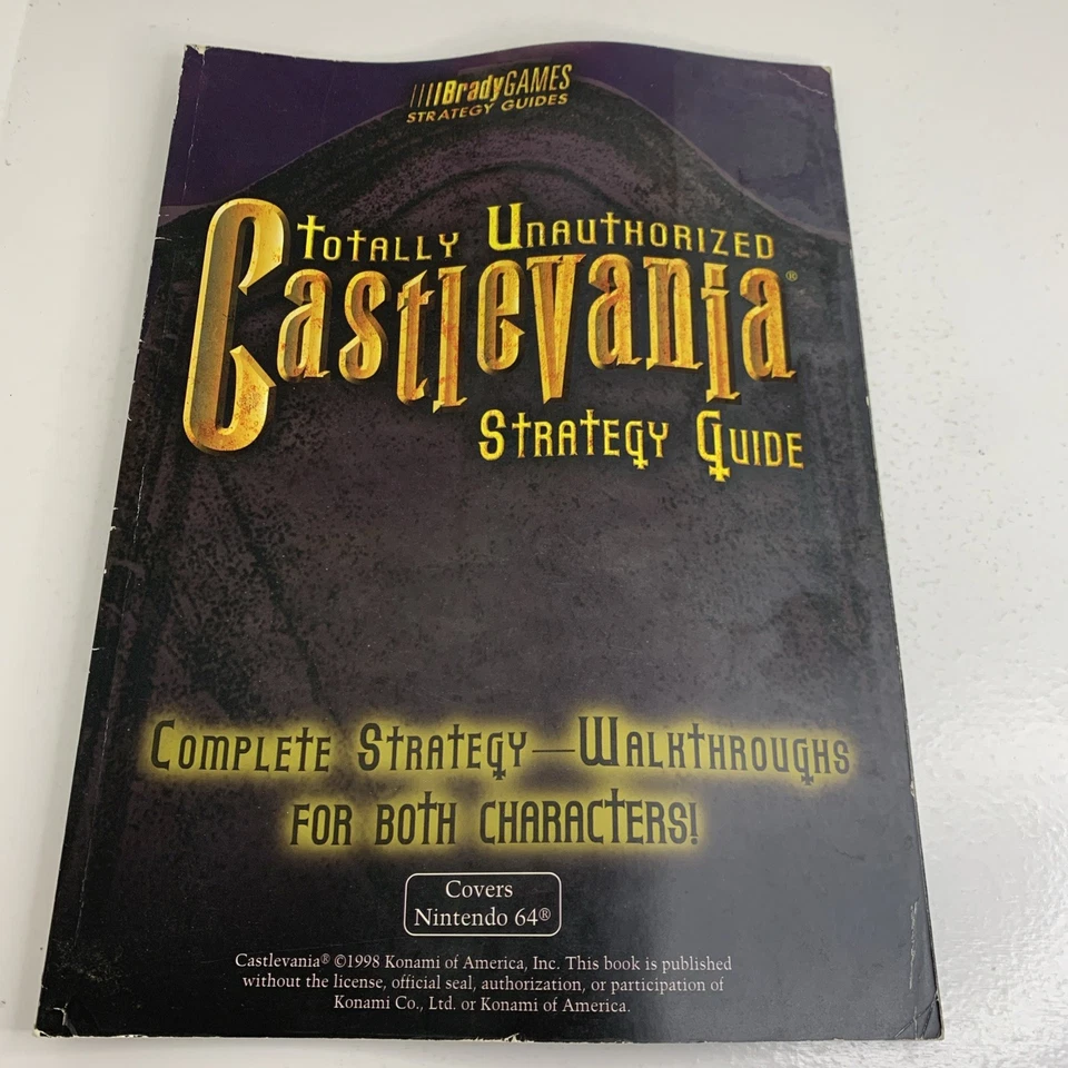 Castlevania BradyGames Guía de Estrategia Fundas Totalmente No Autorizadas Nintendo 64 Foto 1 de 4