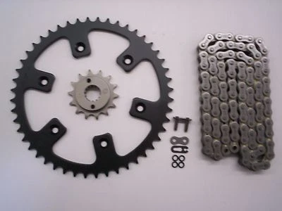 HONDA XR650R XR 650 R SPROCKET 14/48 BLACK &JT X-RING CHAIN SET STOCK GEARING - Image 1 of 4