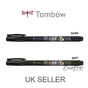 Tombow Fudenosuke Brush Pen - Black - Hard or Soft Available + Multibuy Options - Picture 1 of 1