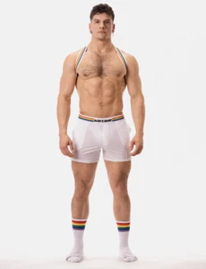 Barcode Berlin - Pride Short Weiß S M L XL Herren Hose Gay Sexy 91744/200 - Picture 1 of 12