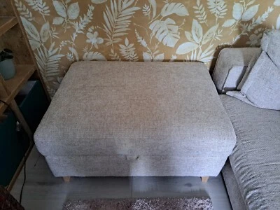 Dfs Cream Storage Footstool - Image 1 of 4