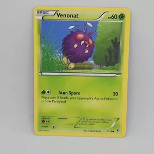 Pokemon Venonat 1/119 Phantom Forces Common Basic Grass TCG Card - Picture 1 of 2