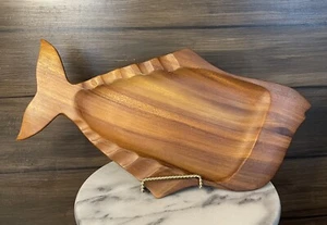 Fish Shaped Wood Platter Tray - Picture 1 of 3
