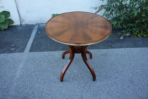 Inlaid Regency Style Rosewood Book matched Round Center, Accent Table center Cover