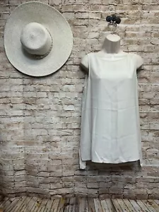 Eileen Fisher Beige Sleeveless Tunic Blouse Size PM - Picture 1 of 7