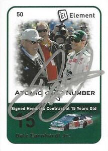 AUTOGRAPHED Dale Jr. 2009 Wheels Element ATOMIC NUMBER Signed NASCAR Card COA