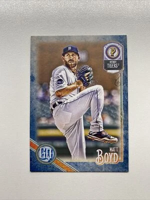 2018 Topps Gypsy Queen Indigo 34 Matt Boyd /250 Detroit Tigers - Image 1 of 2