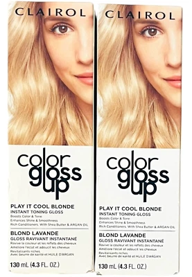 2 X Clairol Brillo de Color Brillo de Tonificación Instantáneo - Play It Cool Blonde 4.3 Fl Oz Foto 1 de 4