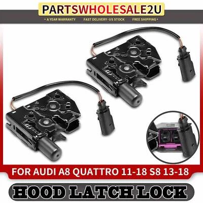 Bloqueo de cierre de capó izquierdo y derecho 2 piezas para Audi A8 2016 A8 Quattro 11-18 S8 2013-2018 Foto 1 de 4