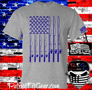 t-shirt,Fishing Flag,Reel LIfe,Fear No Fish,,Fishing,River Life,Fish On,Angler, - Picture 1 of 56
