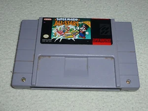 SUPER NINTENDO SNES GAME CARTRIDGE MARIO ALL STARS RARE ADVENTURE YOSHI BOWSER  - Picture 1 of 3