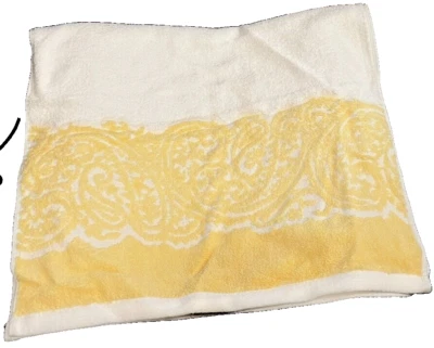 Toalla de mano Martex Gianna 100 % algodón cachemir con bordes 16" x 28" - dorada/blanca Foto 1 de 3