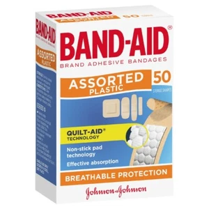 Band-Aid Assorted Plastic Sterile Shapes 50 Pack Brand Adhesive Bandages - Picture 1 of 4