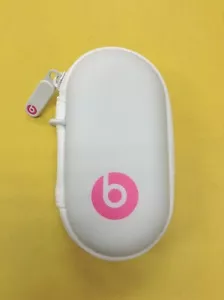 Genuine Beats By Dre Tour 2 2.0 Hard Protective Zipper Case Shell White/Pink CC2 - Picture 1 of 3