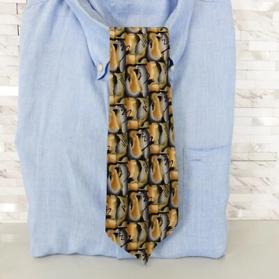 COCKTAIL COLLECTION Neck Tie Mens Silk Colorful Bold Suit Vivid Abstract Scotch - Image 1 of 4