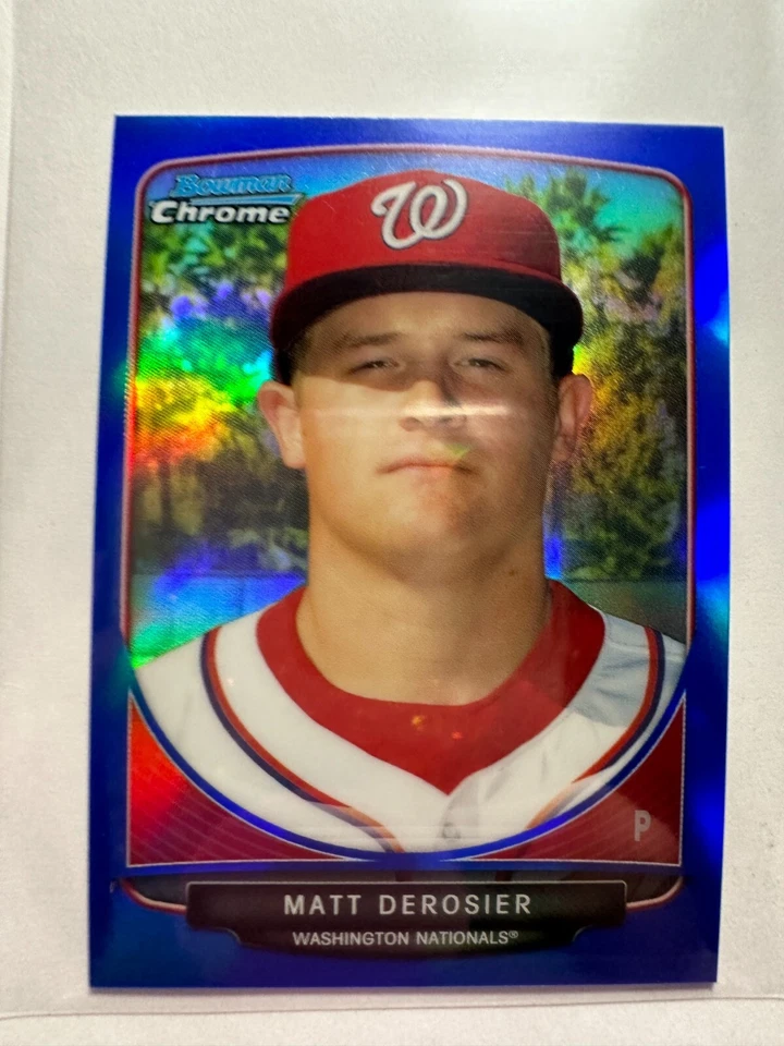 K53,464 - 2013 Bowman Chrome Mini Blue Refractors #76 Matt Derosier #/99 - Image 1 of 1