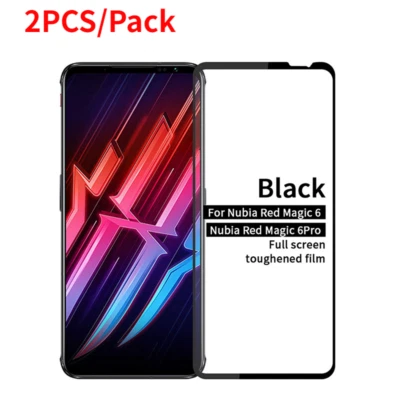 2 Pack Full Tempered Glass Screen Protector For Nubia Red Magic 6 6S Pro 5G 5S - Image 1 of 4