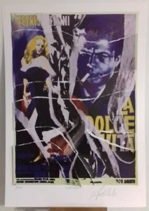  Adelchi - La Dolce Vita - Serigrafia e Decollage - Feferico Fellini -- Ottimo - - Picture 1 of 11