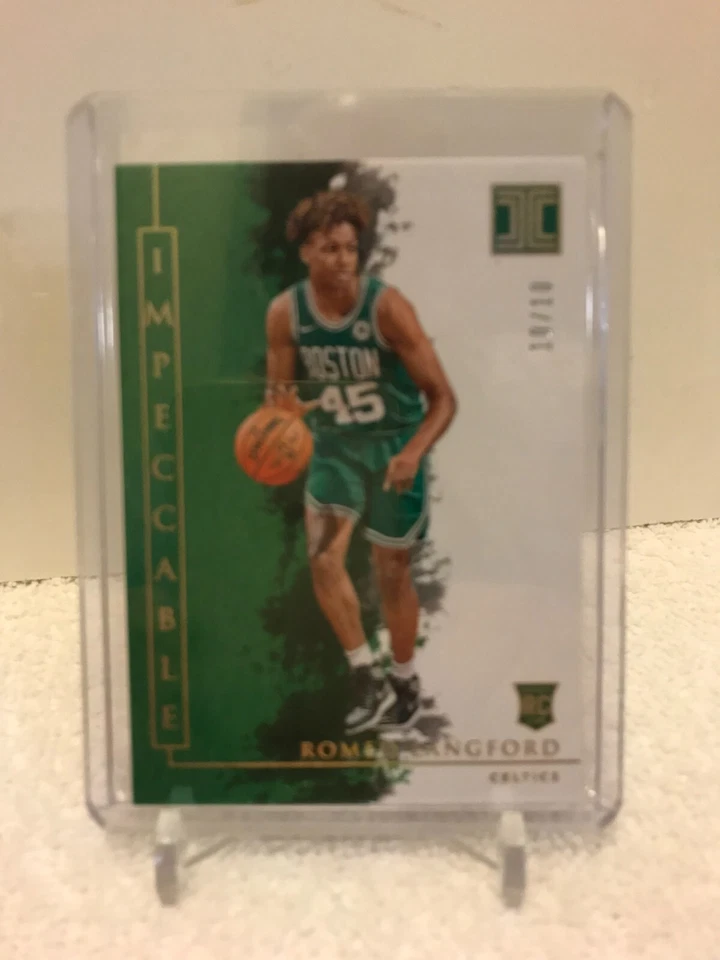 2019-20 Panini Impeccable Romeo Langford #2 RC Rookie Gold  10/10 SPURS - Image 1 of 2
