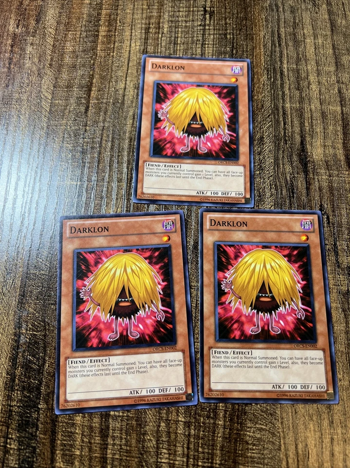 3X Darklon ORCS-EN002 - Yugioh  Yu Gi Oh! 3 Playset - Image 1 of 1