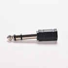 2Pcs 6.5mm 1/4 Male to 3.5mm 1/8 Female Stereo Audio Mic Plug Adapter Jack joIJ