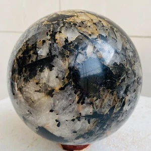 Natural Black Tourmaline crystal Sphere quartz crystal energy 3100g - Bild 1 von 13