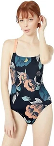 Roxy Women's 239710 Juniors' Printed Strappy Back One Piece Swimsuit Size XS - Picture 1 of 2