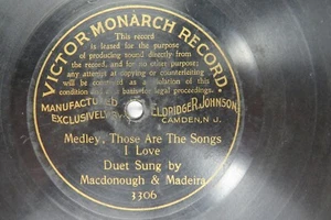 Macdonough & Madeira - VICTOR MONARCH 3306 - Lease Label - Those Are The Songs - Picture 1 of 3
