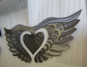 Large Metal Wall art angel wings indoor outdoor accent plasma cut unique decor - Picture 1 of 3