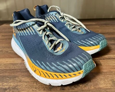 Zapatos para correr HOKA ONE ONE Clifton 5 para hombre talla 11 azules y naranjas Foto 1 de 4