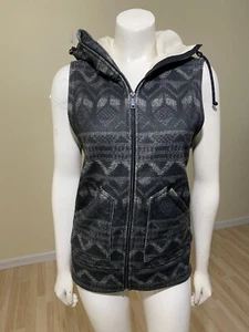 Burton Starr Vest Women's Size XS Gray Dryride Full Zip Hooded Lined Pockets - Picture 1 of 12