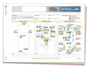 500 Generic Multi-Point Express Lane Inspection #7286 / 8.5" x 11.75" / 3 Part - Picture 1 of 1