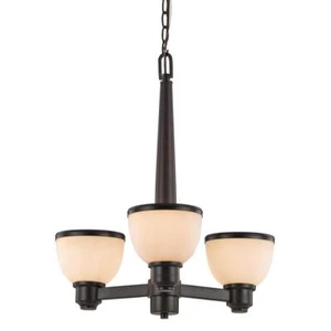 Transglobe Pierce 3-Light Bronze Indoor Upward Chandelier - Picture 1 of 1