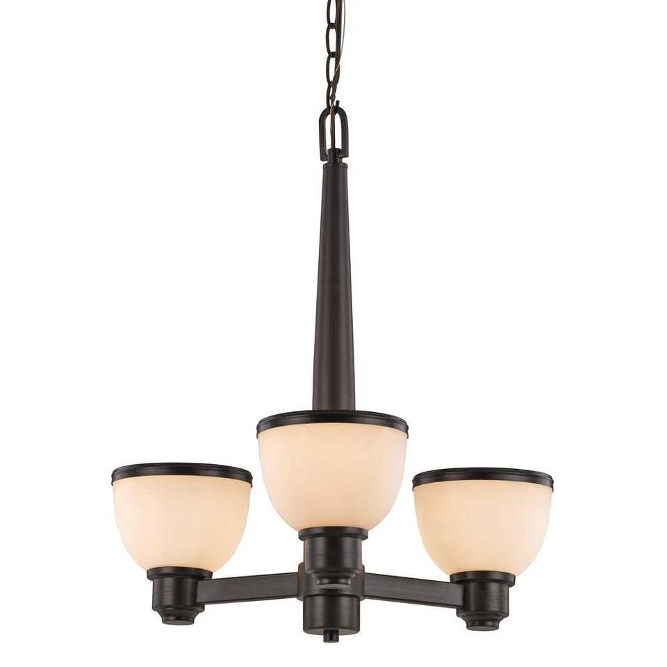 Transglobe Pierce 3-Light Bronze Indoor Upward Chandelier - Image 1 of 1