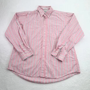 Vintage Sears Roebuck and Co Shirt Mens Extra Large Pink Stripe Made in USA - Picture 1 of 10