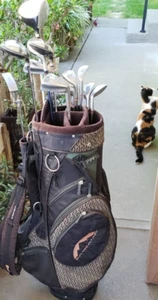 MEN'S 13 PIECE GOLF SET 4 WOODS 8 BALOON BACK IRONS PUTTER 6 WAY CART BAG - Picture 1 of 17