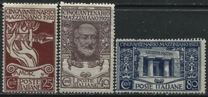 Italy 1922 Mazzini set of 3 mint o.g. hinged - Bild 1 von 1