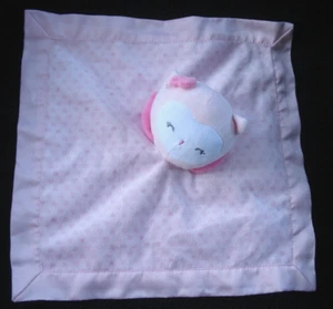 Child of Mine Pink Heart Owl Security Blanket Satin Trim NEW - Picture 1 of 5