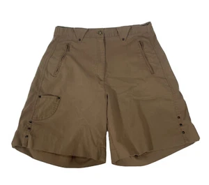Jamie Sadock Bermuda Golf Shorts  Brown Size 10 Women's High-Waist - Picture 1 of 6