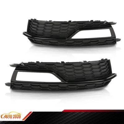 Fit For 13-16 Audi A5 S-Line S5  Pair Front Bumper Fog Light Grilles Cover Trim Foto 1 de 4