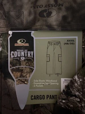Pantalones cargo Mossy Oak para hombre Break-up Country camuflaje 6 bolsillos XXXL Foto 1 de 4