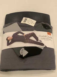 Cuddl Duds Classic Sleep Set: Mens Pajamas (Black Plaid) Medium M NEW - Picture 1 of 2