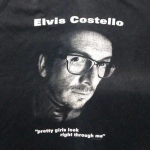 T-shirt grafica vintage 1999 Elvis Costello "Lonely World Tour" - L - Foto 1 di 6